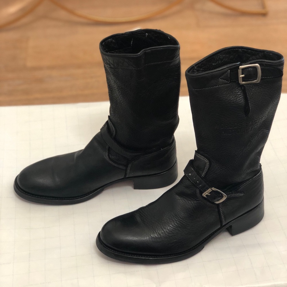 Triumph By Paul Smith Black Motorcycle Boots